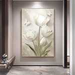 Decorative Painting Manufacturer - OEM/ODM Custom Floral Relief Hanging Mural
