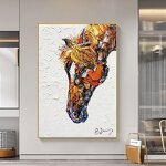 Oil Painting Manufacturer - OEM/ODM Custom Animal Hand Drawn Canvas Wall Art