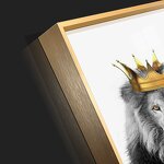 Canvas Print Manufacturer - OEM/ODM Custom Lion with Crown Home Wall Decoration