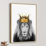 Canvas Print Manufacturer - OEM/ODM Custom Lion with Crown Home Wall Decoration