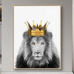 Canvas Print Manufacturer - OEM/ODM Custom Lion with Crown Home Wall Decoration