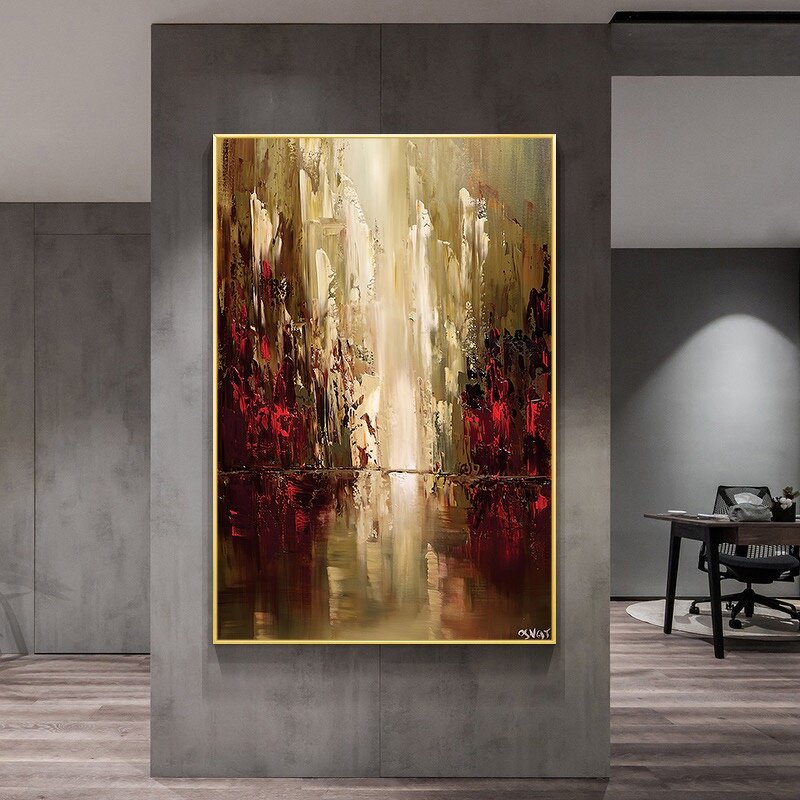 Oil Painting Manufacturer - OEM/ODM Custom High-Quality Gold Foil Abstract Canvas