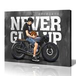 Poster Print Manufacturer - OEM/ODM Custom Black Motorcycle Boy's Bedroom Art