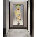 Wall Hanging Painting Manufacturer - OEM/ODM Modern Luxury Deer Entrance Painting
