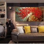 Oil Painting Manufacturer - OEM/ODM Custom Vitality Tree White Flower Painting