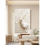 Wall Hanging Painting Manufacturer - OEM/ODM Custom 3D Sofa Background Deer Painting