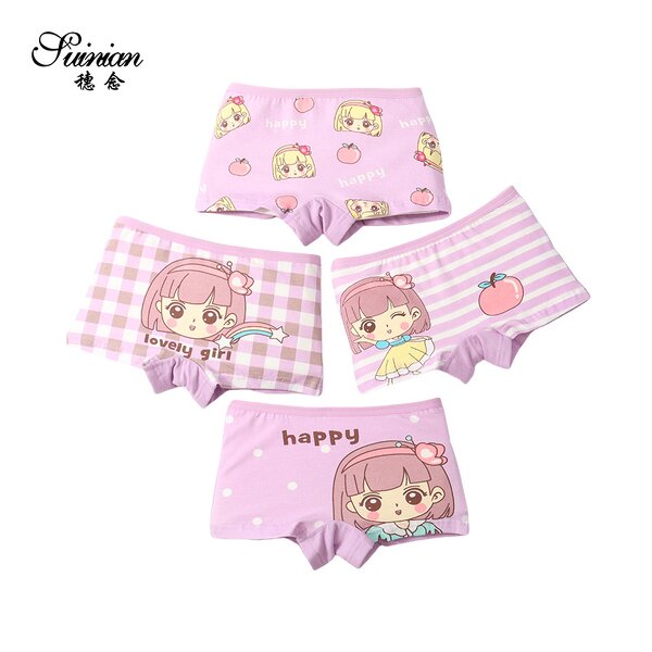 Girls Underwear Set Factory - Cute Cartoon Printed Cotton