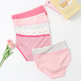 Girls' Underwear Supplier - Wholesale Striped Polyester Cotton