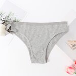 Women's Panties Manufacturer - Mid-Waist Threaded Cotton OEM