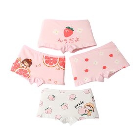 Girls Underwear Supplier - In-Stock 4pcs/set 95% Cotton