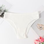 Women's Panties Manufacturer - Mid-Waist Threaded Cotton OEM