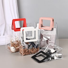 PVC Shopping Bag Manufacturer - OEM/ODM Custom Fashion Transparent Handle Bag
