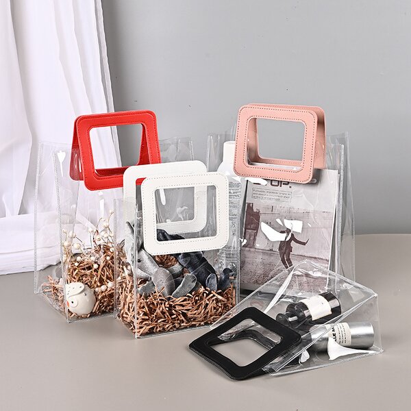 PVC Shopping Bag Manufacturer - OEM/ODM Custom Fashion Transparent Handle Bag