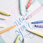 Highlighter Pen Supplier - Custom Double-Head Light-Colored