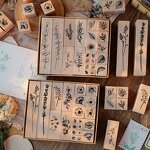 Wooden Seal Set Factory - Creative Personality Plant Stamp
