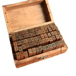 Wooden Stamp Set Manufacturer - Creative Retro Alphanumeric 28