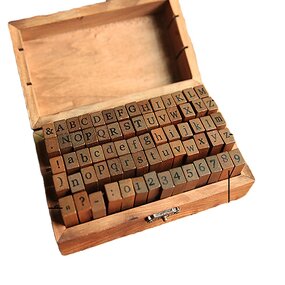 Wooden Stamp Set Manufacturer - Creative Retro Alphanumeric 28