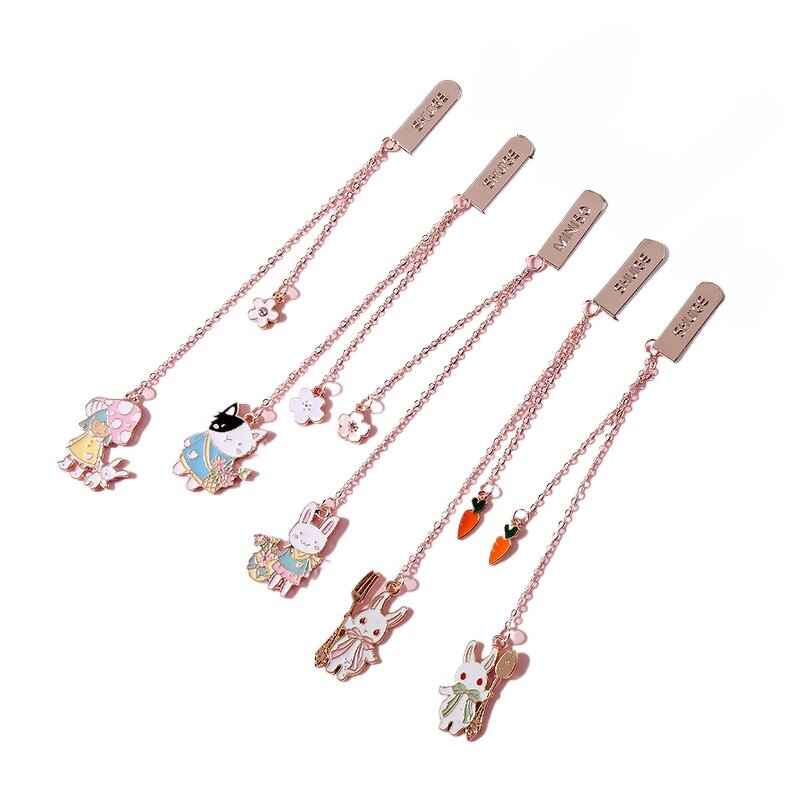 Alloy Bookmark Factory - Kawaii Crystal Dried Flower Shape
