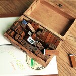 Wooden Stamp Set Manufacturer - Creative Retro Alphanumeric 28