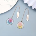 Metal Bookmark Supplier - Creative Dried Gypsophila Flower Retro