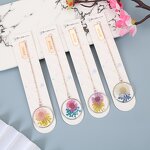 Metal Bookmark Supplier - Creative Dried Gypsophila Flower Retro