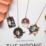 Metal Bookmark Supplier - Retro Owl Twelve constellation Gemstone