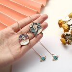 Metal Bookmark Supplier - Retro Owl Twelve constellation Gemstone