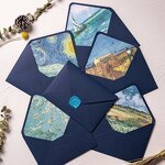 Wallet Envelope Supplier - Vintage Van Gogh Linen Pattern