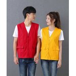 Vest Manufacturer - OEM/ODM Custom Cotton V-neck Volunteer Work Shirt