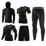 Compression Shirt Sets Manufacturer - OEM/ODM Custom Men's Five-piece Training Set