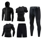 Compression Shirt Sets Manufacturer - OEM/ODM Custom Men's Five-piece Training Set