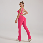 Yoga Jumpsuit Manufacturer - OEM/ODM Custom Hollowed Back Slim Fit Knitting
