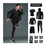 Compression Shirt Sets Manufacturer - OEM/ODM Custom Men's Five-piece Training Set
