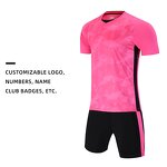 Soccer Training Suit Manufacturer - OEM/ODM Custom Pink Logo Embroidery Set