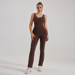 Yoga Jumpsuit Manufacturer - OEM/ODM Custom Hollowed Back Slim Fit Knitting