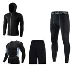 Compression Shirt Sets Manufacturer - OEM/ODM Custom Men's Five-piece Training Set