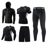 Compression Shirt Sets Manufacturer - OEM/ODM Custom Men's Five-piece Training Set