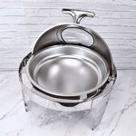 Chafing Dish Manufacturer - OEM/ODM Custom Round Roll Top Glass Lid Buffet
