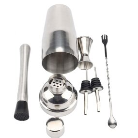 Cocktail Shaker Set Manufacturer - OEM/ODM Custom 24pcs Stainless Steel Barware