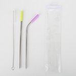 Straw Set Manufacturer - OEM/ODM Custom 304 Stainless Steel Silicon Tip Straw
