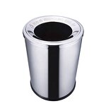 Waste Container Manufacturer - OEM/ODM Custom Silver Stainless Steel Bathroom