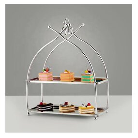 Fruit Plate Manufacturer - OEM/ODM Custom Party Birthday Double-layer Stand