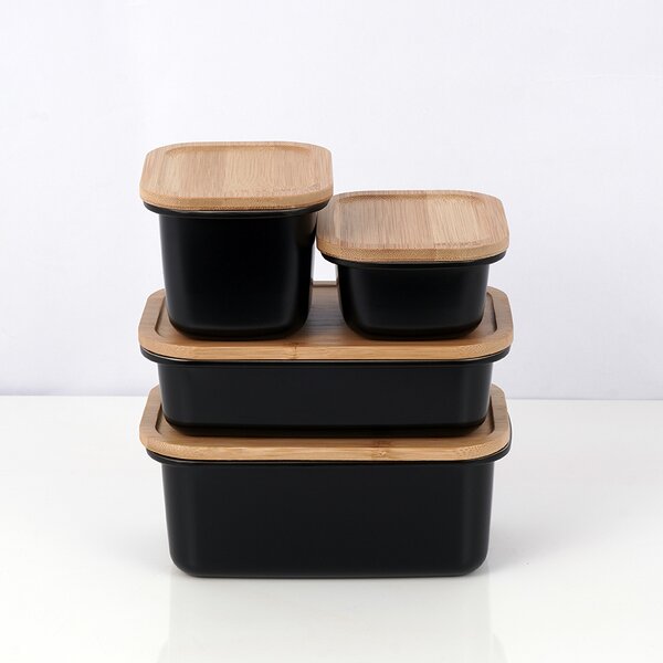 Fresh-keeping Box Manufacturer - OEM/ODM Custom Black Stainless Steel Lunch Box
