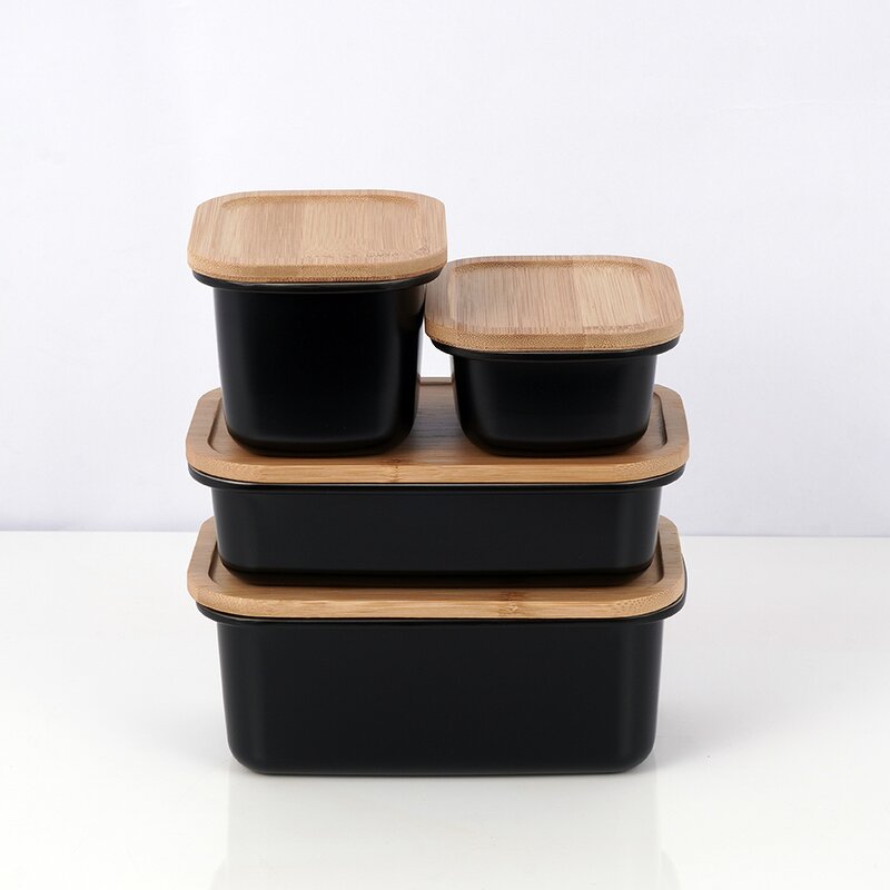 Fresh-keeping Box Manufacturer - OEM/ODM Custom Black Stainless Steel Lunch Box