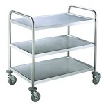 Serving Cart Manufacturer - OEM/ODM Custom Three-Tiered Stainless Steel Trolley