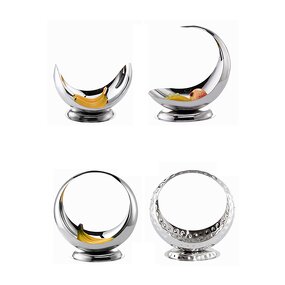 Fruit Tray Manufacturer - OEM/ODM Custom Luxury Mirror Plate Moon Tray