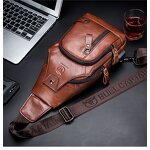 Leather Backpack Manufacturer - OEM/ODM Custom Genuine Leather Sling USB