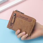 PU Wallet Manufacturer - OEM/ODM Custom Men's Vintage Zipper RFID Purse