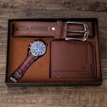 Gift Set Manufacturer - OEM/ODM Custom 6pcs Men's PU Leather Belt Wallet