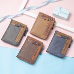 PU Wallet Manufacturer - OEM/ODM Custom Men's Vintage Zipper RFID Purse